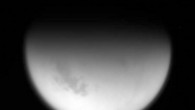 This unprocessed image of Titan was captured by NASA’s Cassini spacecraft during its ‘goodbye kiss’ flyby of the hazy, planet-sized moon on September 11, 2017. Image credit: NASA / JPL-Caltech / Space Science Institute.