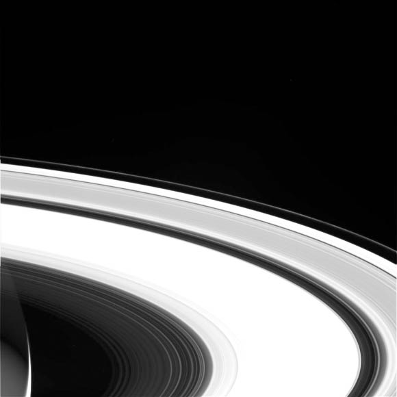 This unprocessed image of Saturn and its rings was taken by NASA’s Cassini spacecraft on September 13, 2017. It is among the last images Cassini will send back. Image credit: NASA / JPL-Caltech / Space Science Institute.