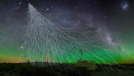 At the Pierre Auger Observatory in Argentina, cosmic rays have been detected from far off galaxies. Image credit: A. Chantelauze / S. Staffi / L. Bret / Pierre Auger Observatory.