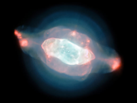 This colorful image of the Saturn Nebula was captured by the MUSE instrument on ESO’s Very Large Telescope (VLT), as part of a study which mapped the gas and dust inside the nebula. Image credit: J. Walsh / ESO.