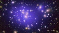 This Hubble image shows the inner region of Abell 1689, an immense cluster of galaxies located 2.2 billion light-years away. The cluster’s gravitational field is warping light from background galaxies, causing them to appear as arcs. Dark matter in Abell 1689, which represents about 80% of its mass, is mapped by plotting these arcs. Image credit: NASA / ESA / JPL-Caltech / Yale / CNRS.