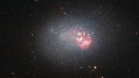 This image, taken with the Advanced Camera for Surveys on board the NASA/ESA Hubble Space Telescope, shows the blue compact dwarf galaxy LEDA 17302. Image credit: NASA / ESA / Hubble.