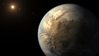 This artist’s concept depicts Kepler-186f, the first validated Earth-size planet to orbit a distant star in the habitable zone. Image credit: NASA / Ames / SETI Institute / JPL-Caltech.