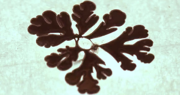 Gallium indium forms fractal patterns with the application of low voltage. Image credit: North Carolina State University.