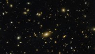 This image, taken with ACS and WFC3 cameras on board the NASA/ESA Hubble Space Telescope, shows the massive galaxy cluster Abell 1300. Seven filters were used to sample various wavelengths. The color results from assigning different hues to each monochromatic image associated with an individual filter. Image credit: NASA / ESA / Hubble.