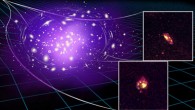 The spiral galaxy A1689B11 sits behind the massive galaxy cluster Abell 1689 that acts as a lens, producing two magnified images of the spiral galaxy in different positions in the sky. Image credit: James Josephides.