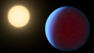 This artist’s impression shows the super-Earth 55 Cancri e orbiting the Sun-like star 55 Cancri A. Image credit: NASA / JPL-Caltech.