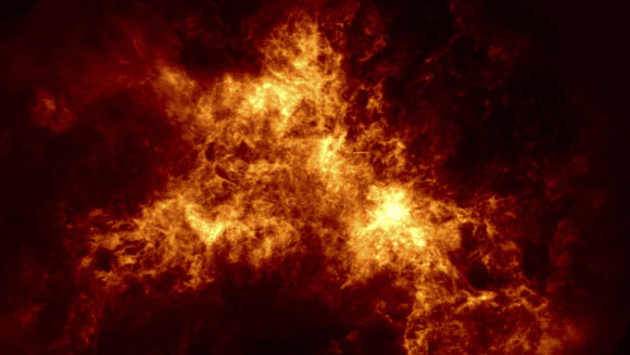 Atomic hydrogen gas in the Small Magellanic Cloud as imaged with CSIRO’s Australian Square Kilometre Array Pathfinder. Image credit: Australian National University / CSIRO.