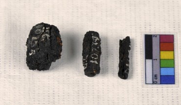 Three iron beads from Gerzeh, Egypt, are the oldest known example of metalworking. Image credit: Petrie Museum of Egyptian Archaeology / Gianluca Miniaci.