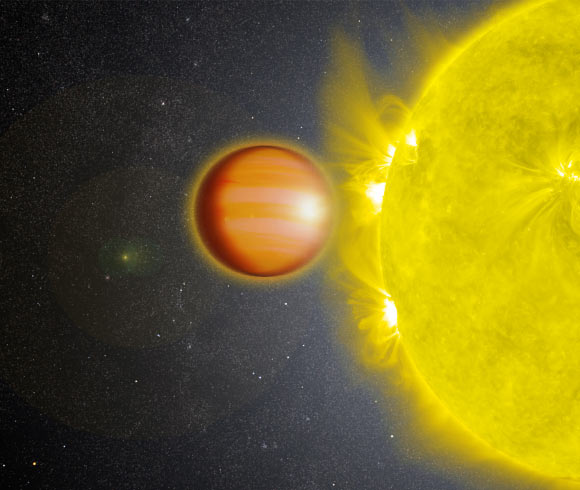 The hot-Jupiter WASP-18b. Image credit: NASA’s Goddard Space Flight Center.