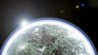 Mars may have been enveloped in a steamy atmosphere as the planet’s crust cooled and solidified. That ‘steam bath’ could have created many of the clay mineral deposits that have long been attributed to water flow on or just beneath the Martian surface. Image credit: Kevin Cannon.
