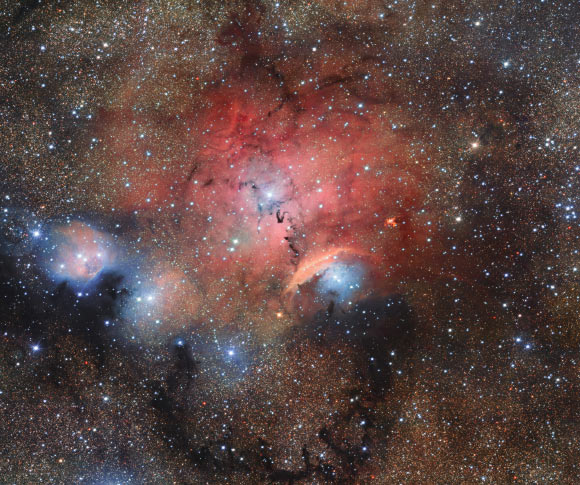 This OmegaCAM image shows the stellar nursery Sharpless 29. Image credit: M. Kornmesser / ESO.