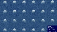 These colorized radar images show the near-Earth asteroid Phaethon. At time of closest approach on December 16, 2017, Phaethon was about 1.1 million miles (1.8 million km) away. The encounter is the closest the asteroid will come to Earth until 2093. Image credit: Arecibo Observatory / NASA / NSF.