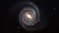 This image, captured by Hubble’s Wide Field Camera 3, shows the megamaser galaxy UGC 6093. Image credit: NASA / ESA / Hubble.