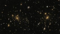 This Hubble image shows A1758N, the northern part of the galaxy cluster Abell 1758. The cluster is approximately 3.2 billion light-years from Earth and is part of a larger structure containing two clusters sitting some 2.4 million light-years apart. But A1758N itself is further split into two sub-sections, known as East (A1758NE) and West (A1758NW). Image credit: NASA / ESA / Hubble.
