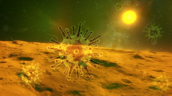 Berliner et al review current virology research pertinent to astrobiology and propose ideas for future astrovirology research foci. Image credit: Arek Socha / FL.