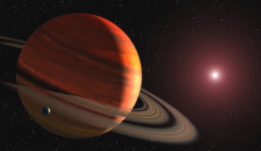 An artist’s rendering of an extrasolar gas giant. Image credit: NASA.