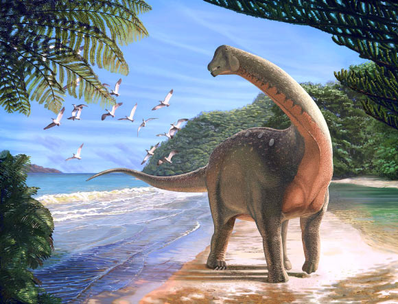 Life reconstruction of Mansourasaurus shahinae. Image credit: Andrew McAfee, Carnegie Museum of Natural History.