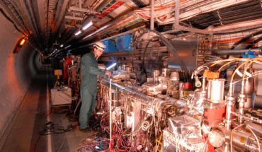 View of the tunnel where the TOTEM experiment’s proton detectors are located. Image credit: TOTEM Collaboration.