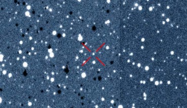 Elon Musk’s Tesla Roadster as seen by the ATLAS telescope. Image credit: University of Hawaii.