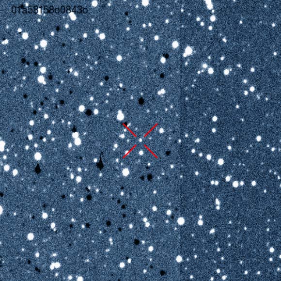 Elon Musk’s Tesla Roadster as seen by the ATLAS telescope. Image credit: University of Hawaii.