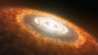 Artist’s impression of an infant star still surrounded by a protoplanetary disk in which planets are forming. Image credit: L. Calçada / ESO.