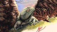 An artist’s rendering of Colobops noviportensis. Image credit: Michael Hanson.