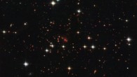 This Hubble image shows the distant and massive galaxy cluster that is officially known as PSZ2 G138.61-10.84. Image credit: NASA / ESA / Hubble / RELICS.