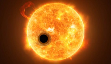 An artist’s impression of WASP-107b. Image credit: NASA / ESA / Hubble / M. Kornmesser.