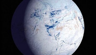 An artist’s impression of a ‘Snowball Earth.’ Image credit: NASA.