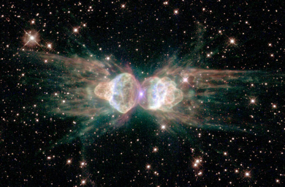 This Hubble image shows the bipolar planetary nebula Menzel 3. Image credit: NASA / ESA/ Hubble Heritage Team / STScI / AURA / R. Sahai, Jet Propulsion Lab / B. Balick, University of Washington.