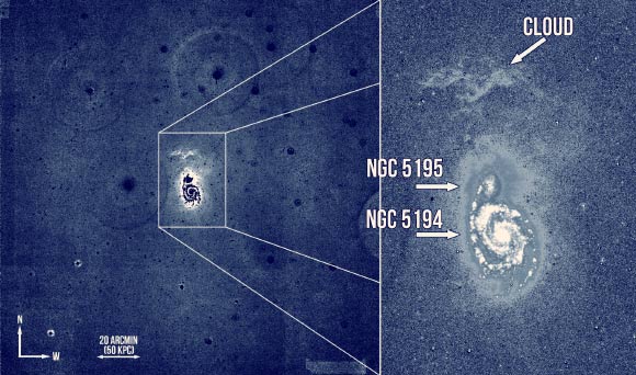 The M51 Cloud. Image credit: Watkins et al, doi: 10.3847/2041-8213/aabba1.