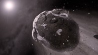 An artist’s impression of a rocky asteroid. Image credit: Mark A. Garlick, Space-art.co.uk / University of Warwick / University of Cambridge.