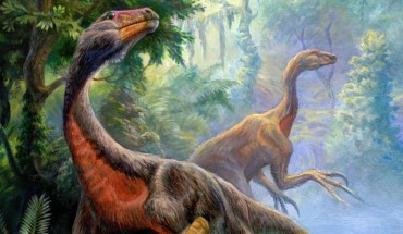 A pair of Beipiaosaurus dinosaurs. Image credit: Pavel Riha / CC BY-SA 3.0.