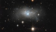 This Hubble image shows the dwarf galaxy IC 4870. Image credit: NASA / ESA / Hubble.