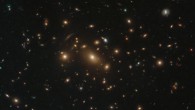 This Hubble image shows the giant galaxy cluster RXC J0949.8+1707. Image credit: NASA / ESA / Hubble / RELICS.