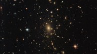 This Hubble image shows the giant galaxy cluster RXC J2211.7-0350. Image credit: NASA / ESA / Hubble / RELICS.