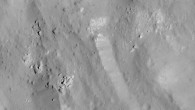 This image from NASA’s Dawn spacecraft shows a boulder field near Occator crater’s eastern rim. It was obtained on June 9, 2018 from an altitude of about 30 miles (48 km). The center of this picture is located at about 18.3 degrees north latitude and 244.8 degrees east longitude. Image credit: NASA / JPL-Caltech / UCLA / MPS / DLR / IDA.