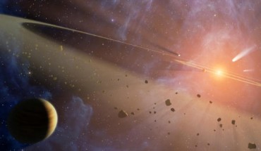 This artist’s concept shows a young planetary system. Image credit: NASA / JPL-Caltech.