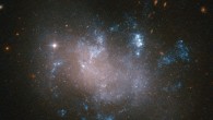 This Hubble image shows the irregular galaxy UGC 12682. Image credit: NASA / ESA / Hubble.