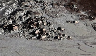 Perspective view of Pluto’s highest mountains, Tenzing Montes, along the western margins of Sputnik Planitia. Image credit: Paul Schenk, Lunar and Planetary Institute.