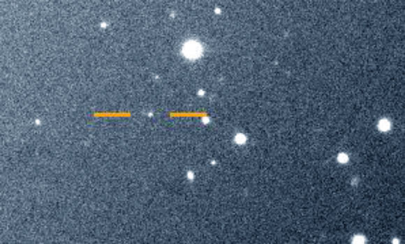 Recovery image of Valetudo from the Magellan telescope in May 2018; Jupiter is not in the field but off to the upper left. Image credit: Carnegie Institution for Science.