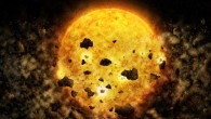 Artist’s illustration depicting the destruction of a young planet. Image credit: NASA / CXC / M.Weiss.
