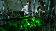 Ahn et al levitated a nanoparticle in vacuum and driven it to rotate at high speed, which they hope will help them study the properties of vacuum and quantum mechanics. Image credit: Vincent Walter, Purdue University.
