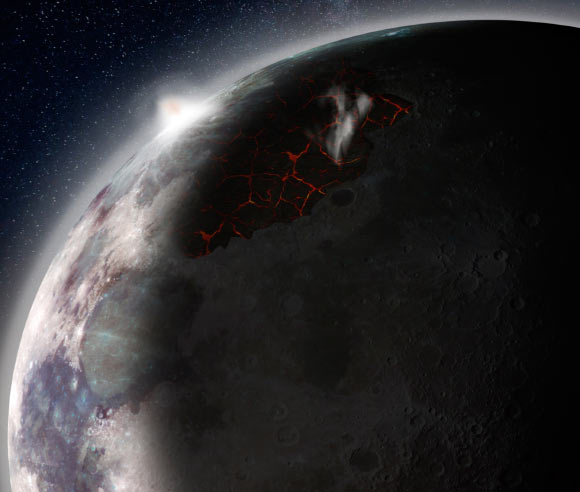 Early Moon. Image credit: NASA.