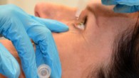 A medical professional applies eye drops to the eye. Image credit: British Columbia Institute of Technology / CC BY 4.0.