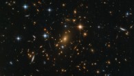 This Hubble image shows the galaxy cluster RXC J0142.9+4438. Image credit: NASA / ESA / Hubble / RELICS.