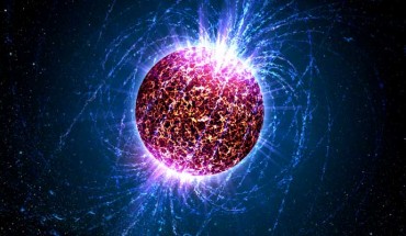 Neutron stars are the smallest, densest stars in the Universe. True to their name, neutron stars are composed almost entirely of neutrons. Duer et al suggest that some properties of neutron stars may be influenced not only by their multitude of densely packed neutrons, but also by a substantially smaller fraction of protons -- positively charged particles that make up just 5% of a neutron star. This is an illustration of a neutron star. Image credit: Casey Reed, Penn State University.
