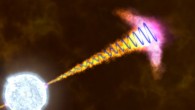 An artist’s impression of a gamma-ray burst’s jet. Image credit: S. Wiessinger / NASA’s Goddard Space Flight Center.