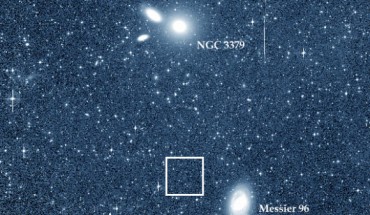 Wide field image of the Leo I galaxy group. BST1047+1156 is located at the center of the white box. Image credit: Mihos et al, doi: 10.3847/2041-8213/aad62e.